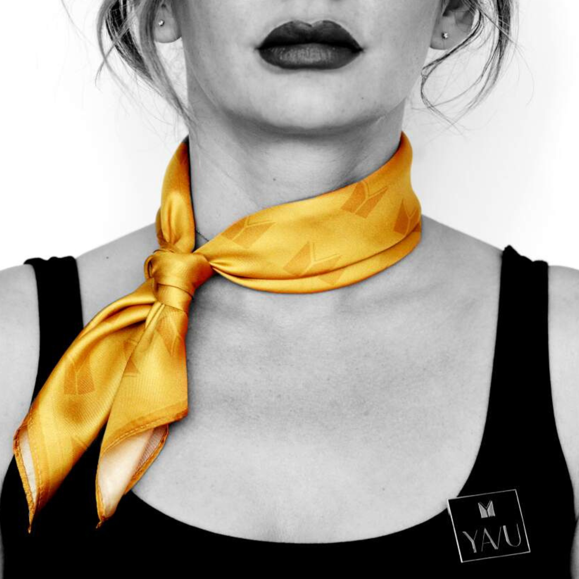 YAVU® Seidenhalstuch gold